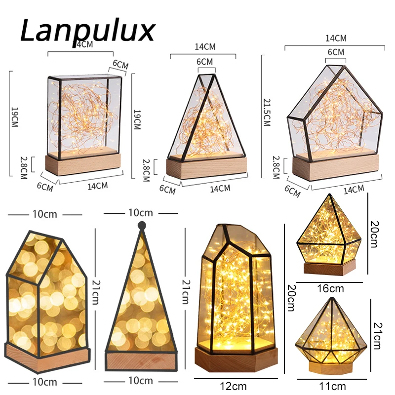 Романтическая ночная лампа Lanpulux кукла Геометрическая теплая белая для помещения