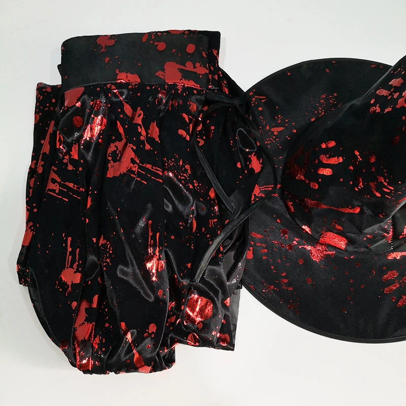 Плащ для Хэллоуина накидка головной убор имитация пластикового кровавого ножа