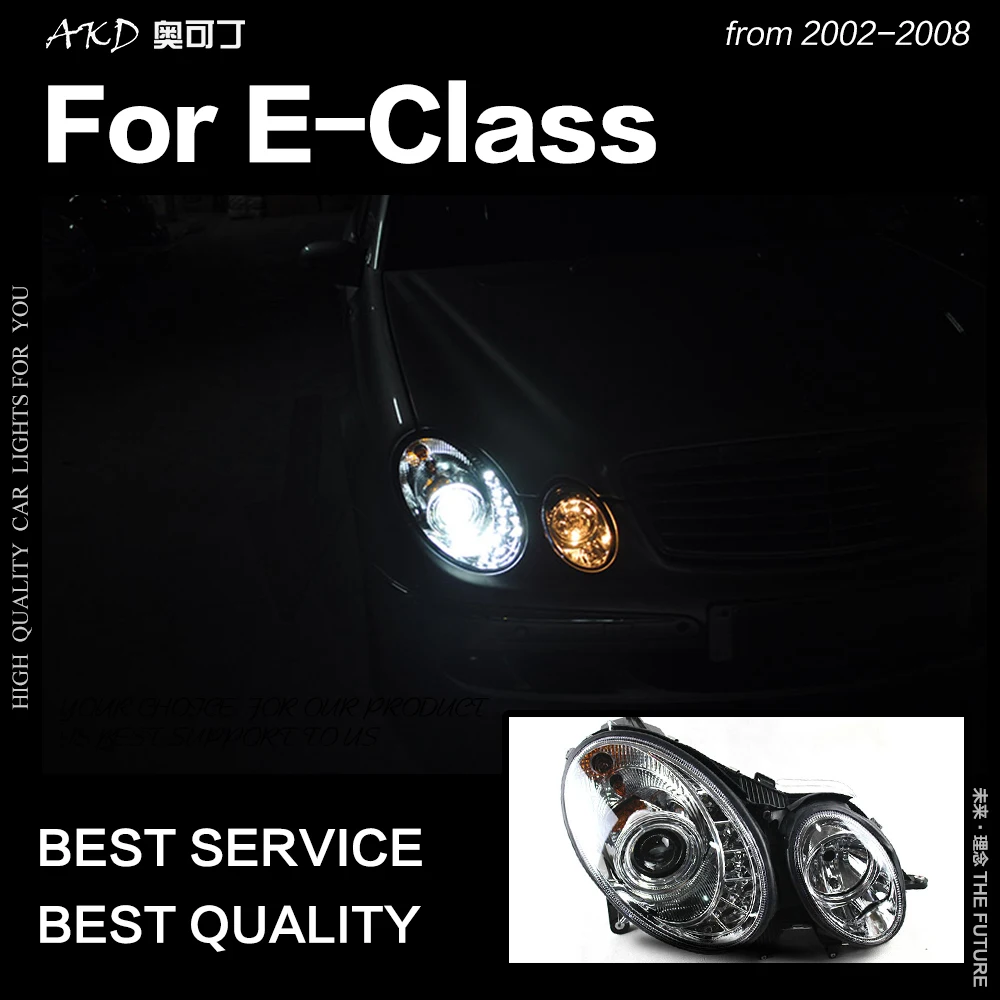 АКД стайлинга автомобилей фара для W211 фары 2002-2008 E200 E280 E300 светодиодный задний