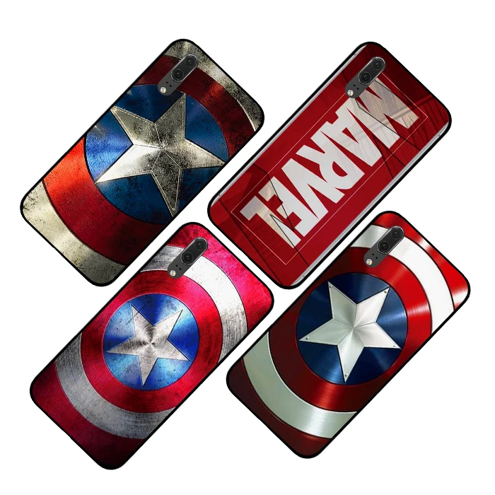 Капитан Америка, Железный человек для marvel черный чехол для телефона huawei P30 P20 mate 10 20 Pro Lite Nova 3 4 3i чехол