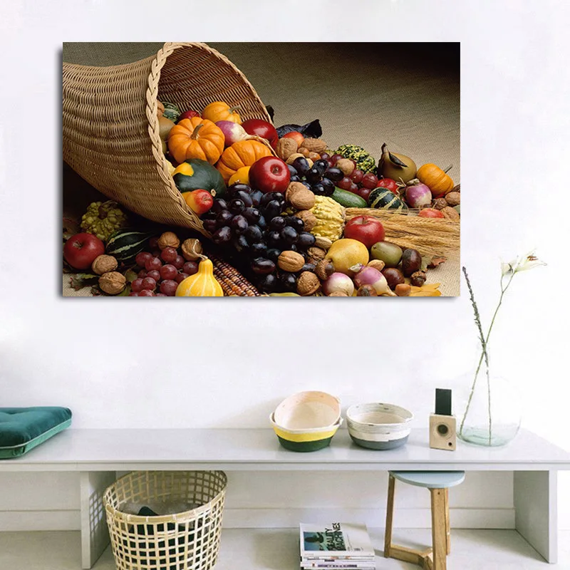 Современный бытовой лист кухонная еда холст картина маслом настенное украшение