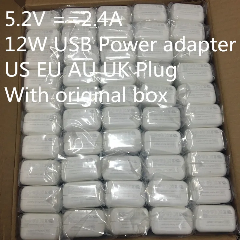 50 шт. оригинальный A1401 Европа США Великобритания Австралия разъем 12 Вт USB адаптер
