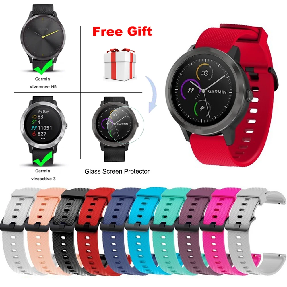 Быстросъемный сменный ремешок для часов Garmin Vivoactive3 Vivomove HR Браслет аксессуары