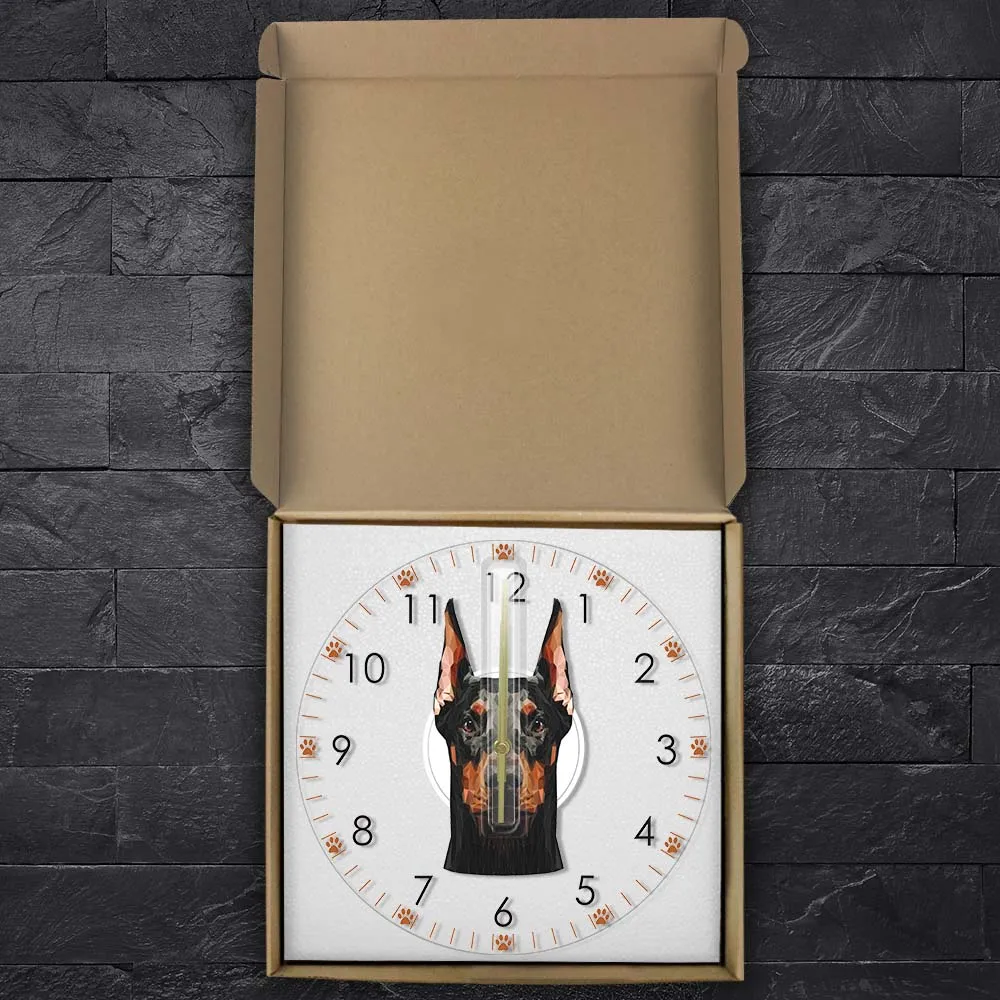 Часы настенные из акрила с изображением щенка без тикания | Дом и сад
