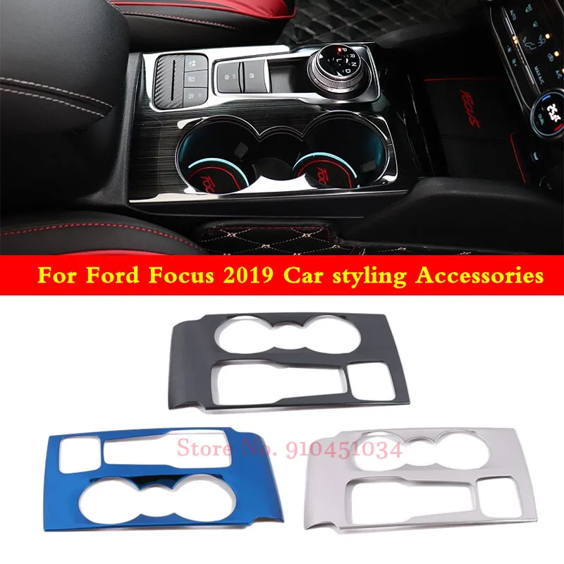 

Stainless For Ford Focus MK4 2019 2020 Gear Shift Box Center Control Panel Cover Sticker Trim Strip Car styling Accessories