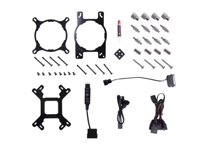 

AURAFLOW 240 RGB Light Effects Integral Water Cooled CPU Cooler 240 Row Full Platform Buckle Includes AM4