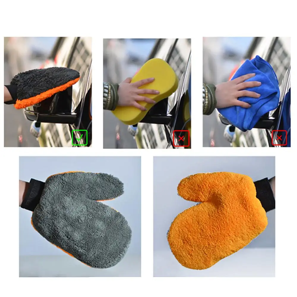 Инструменты для мытья автомобиля перчатки из микрофибры уход за автомобилем