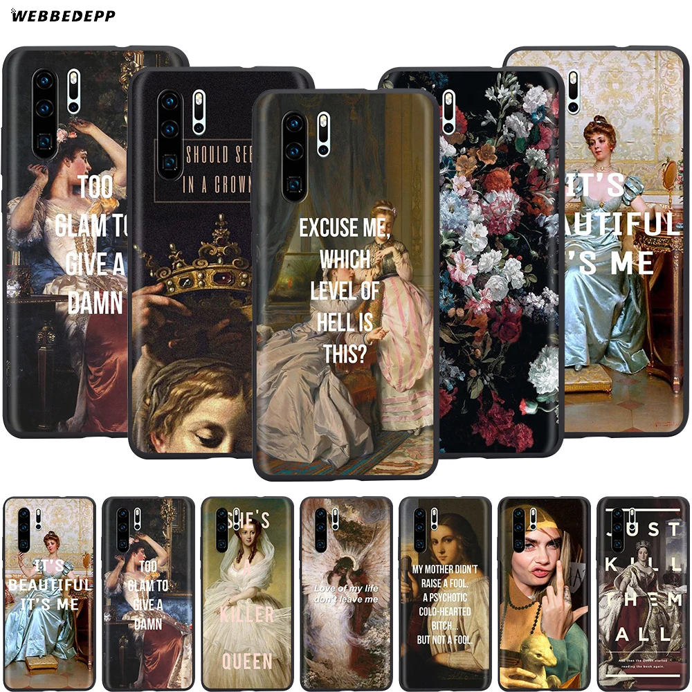Webbedepp художественный короткий чехол с картиной маслом на английском для Huawei P8 P9 P10