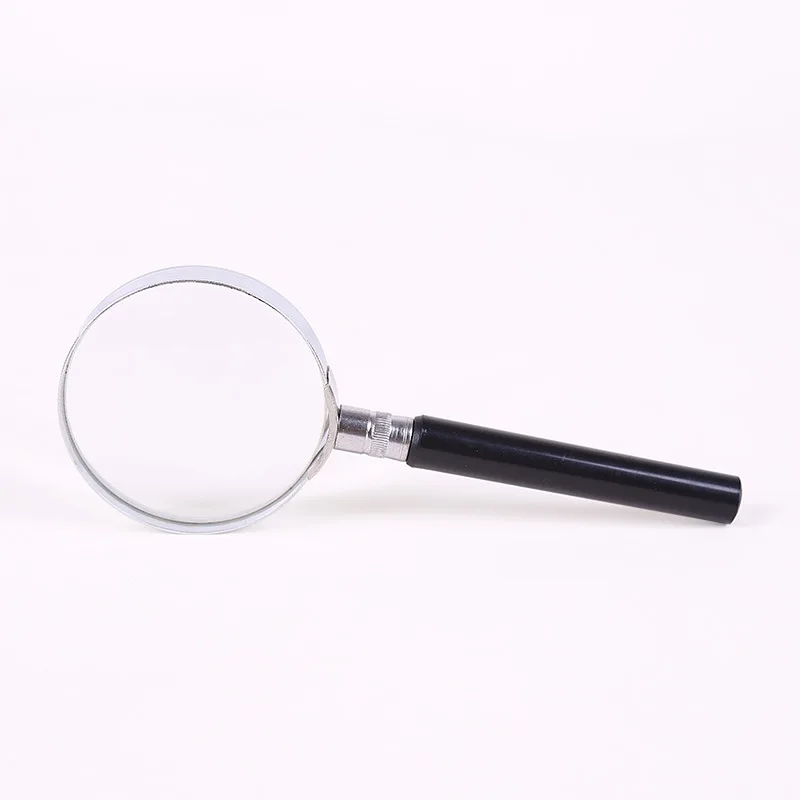 

Portable Handheld Magnifying Glass 5 Times Reading Newspaper High Precision Semi-metal Magnifying Glass