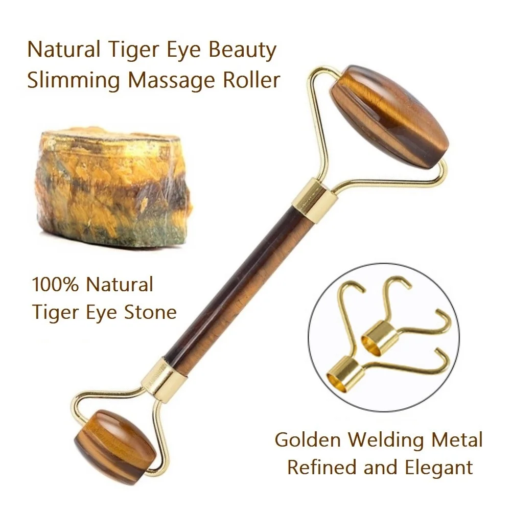 5 шт./лот природный камень тигровый глаз уход за кожей лица ролик лицом Красота