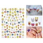 Наклейки для дизайна ногтей с мультяшными персонажами, 10 шт., 3 шт.