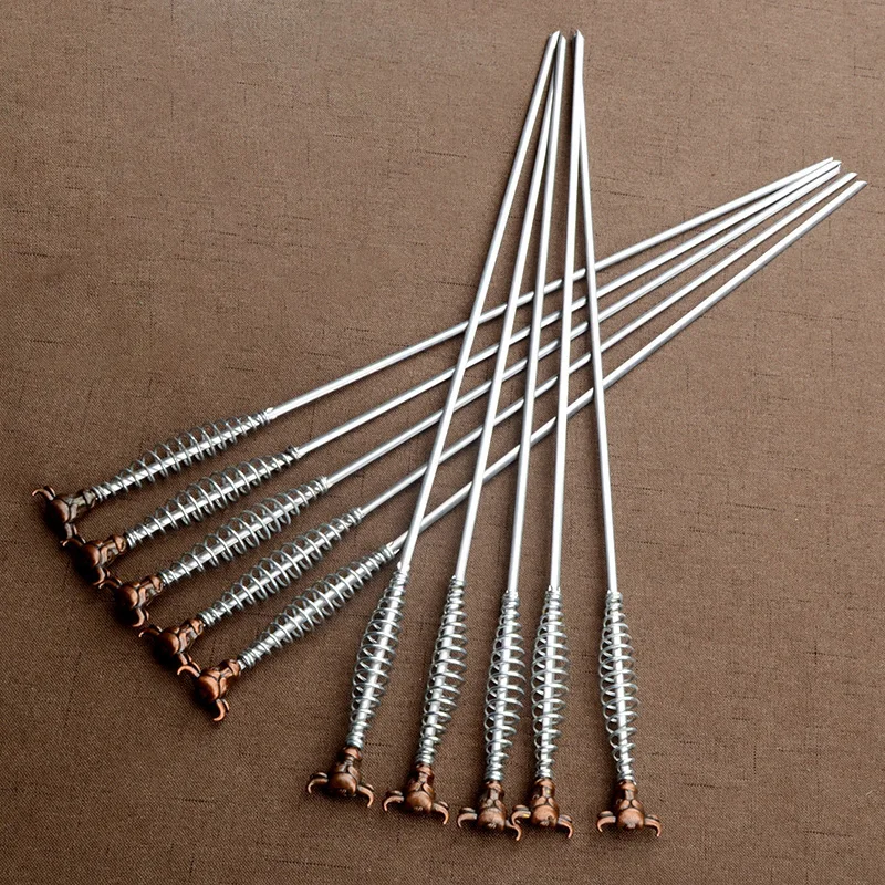 6/10/12 шт шашлык для барбекю из нержавеющей стали плоская игла кебоба мяса гриль