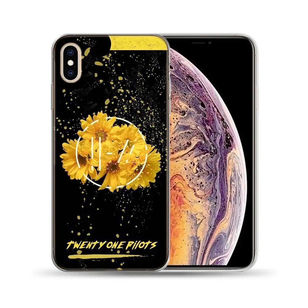 Мягкий ТПУ Черный чехол Twenty One Pilots 21 для iPhone 12 11 Pro Max X XS XR 8 7 6 6S Plus 5 5S SE 10 силиконовые