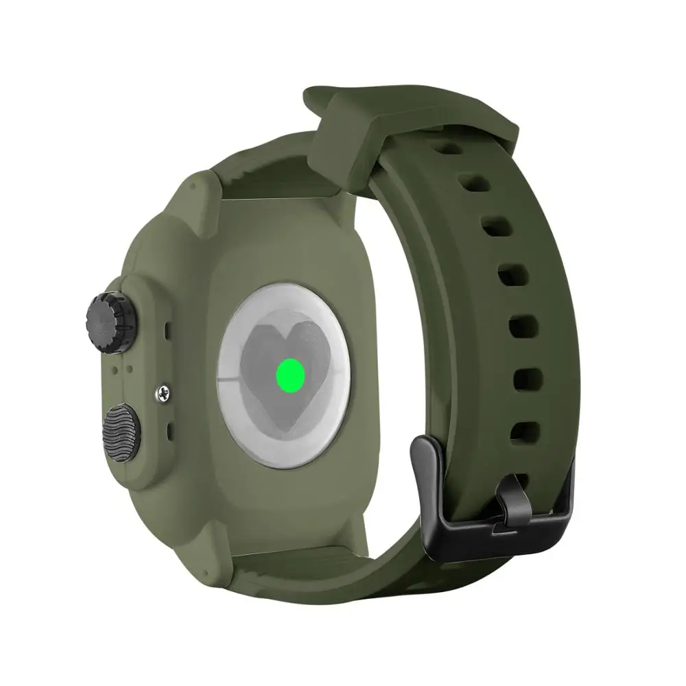 Ремешок водонепроницаемый силиконовый спортивный с чехлом для iwatch Apple Watch Series Bands