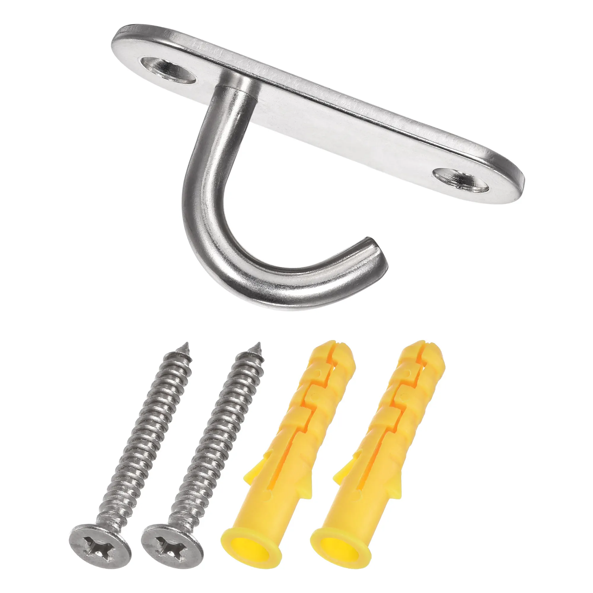 

Uxcell 4 шт. потолочные крючки 304 нержавеющая сталь 60x20 мм для подвесных люстр растений