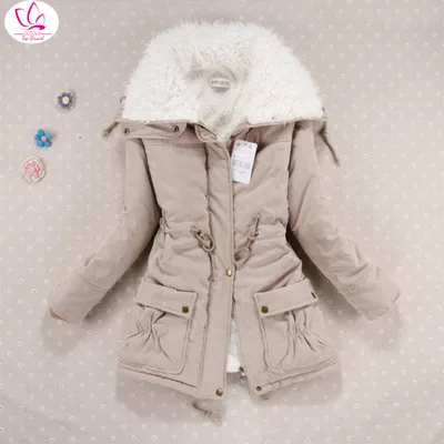 

Women Winter Jacket Thicken Hooded Long Down Jacket Women Coat Slim Fit Hair Collar Cotton-padded Clothes Coat Women Down Coats