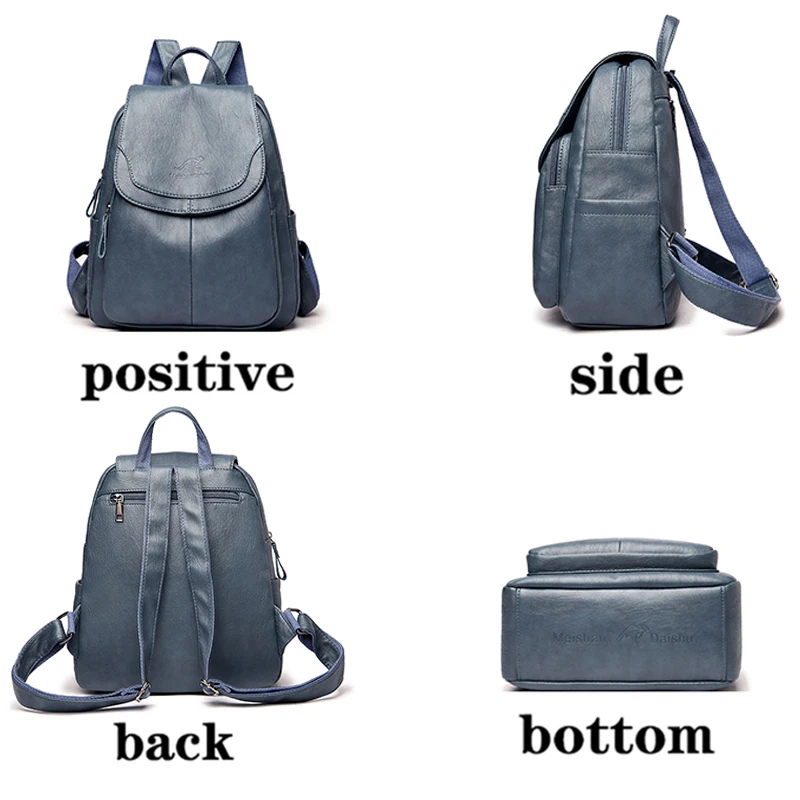 hot women backpacks designer high quality soft leather fashion back bag brand female travel bags mochilas mujer 2020 backbags free global shipping