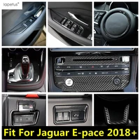 ac air handle bowl window lift head light gear panel cover trim for jaguar e pace 2018 2020 carbon fiber interior accessories