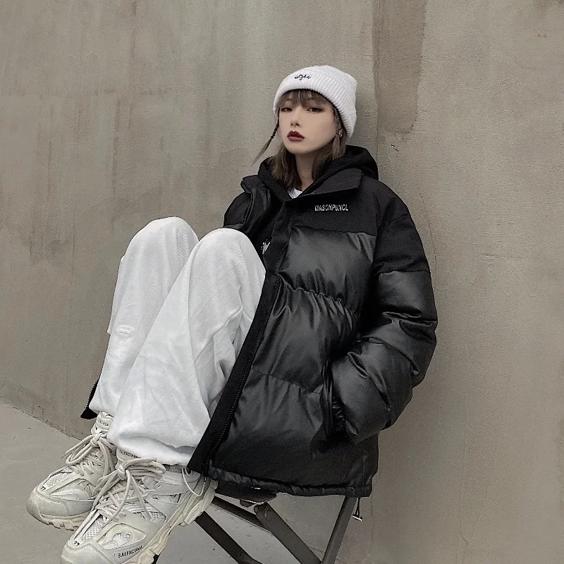 2021 Women's Parka Coat Fashion Basic Cotton Down Jacket Winter Fashion Soft And Thick Leisure Stand-up Collar Women's Jacket