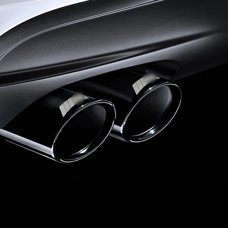 

Car styling Chrome Exhaust Muffler Tip Pipes Rear Pipe Modified Tail Throat Liner For BMW F10 F30 F32 F34 G30 G11 Accessories