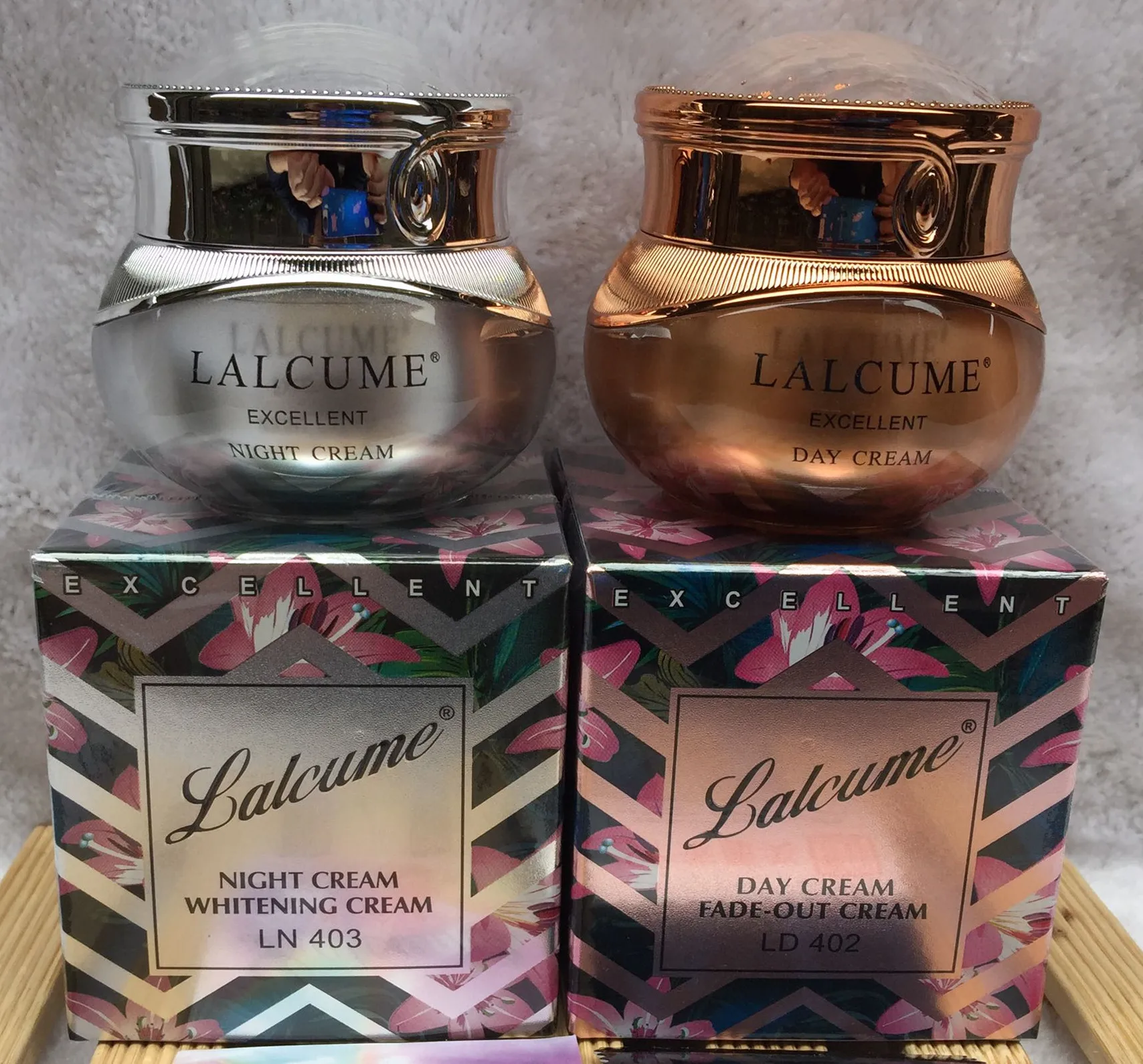 

100% Lalcume Whitening Cream Set Remove freckle`Anti dark skin`Whitening(day cream+night cream)