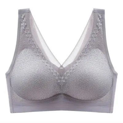

Underwear Seamless Bra Cooling Gathers Shock-Proof Pad Bralette Push Up Bra Beauty Back Soft Intimate Vest-Style Thai Latex 6.0