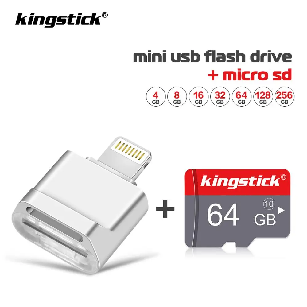 Usb-флеш-накопитель kingstick 2 в 1 для iPhone 7 7Plus 8 X Otg Lightning | Компьютеры и офис
