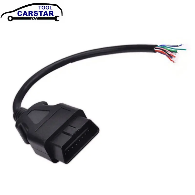 10PCS/LOT OBD2 16Pin Male Plug Connector For ELM327 Extension Adapter OBD Cable OBDII 16 Pin 2 Adaptor Opening Female - купить по