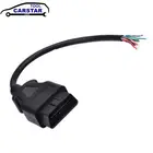 10 шт.лот OBD2 16Pin штекер разъем для ELM327 удлинитель Кабель OBD OBDII 16 Pin OBD 2 адаптер открытие женский кабель