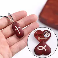 Custom Photo Handmade Wood Locket Cross Necklace Can Change Heart Locket Pendant Women Jewelry Couple Lovers Birthday Xmas Gift