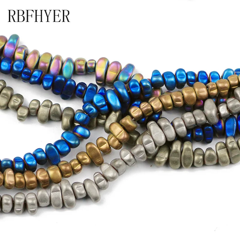 RBFHYER натуральный камень гематит золото серебро черный материал неправильный