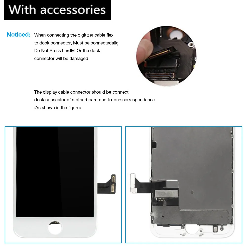 A + ЖК-дисплей для iPhone 7 plus полный комплект дигитайзер сборка 3D сенсорный экран