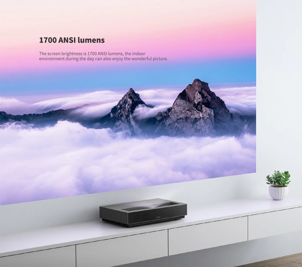 Xiaomi fengmi 4K лазерный проектор ТВ домашний кинотеатр ALPD 3,0 лазерный проектор 1700Ansi люмен 3D проектор 4k 3840x2160 dpi видео