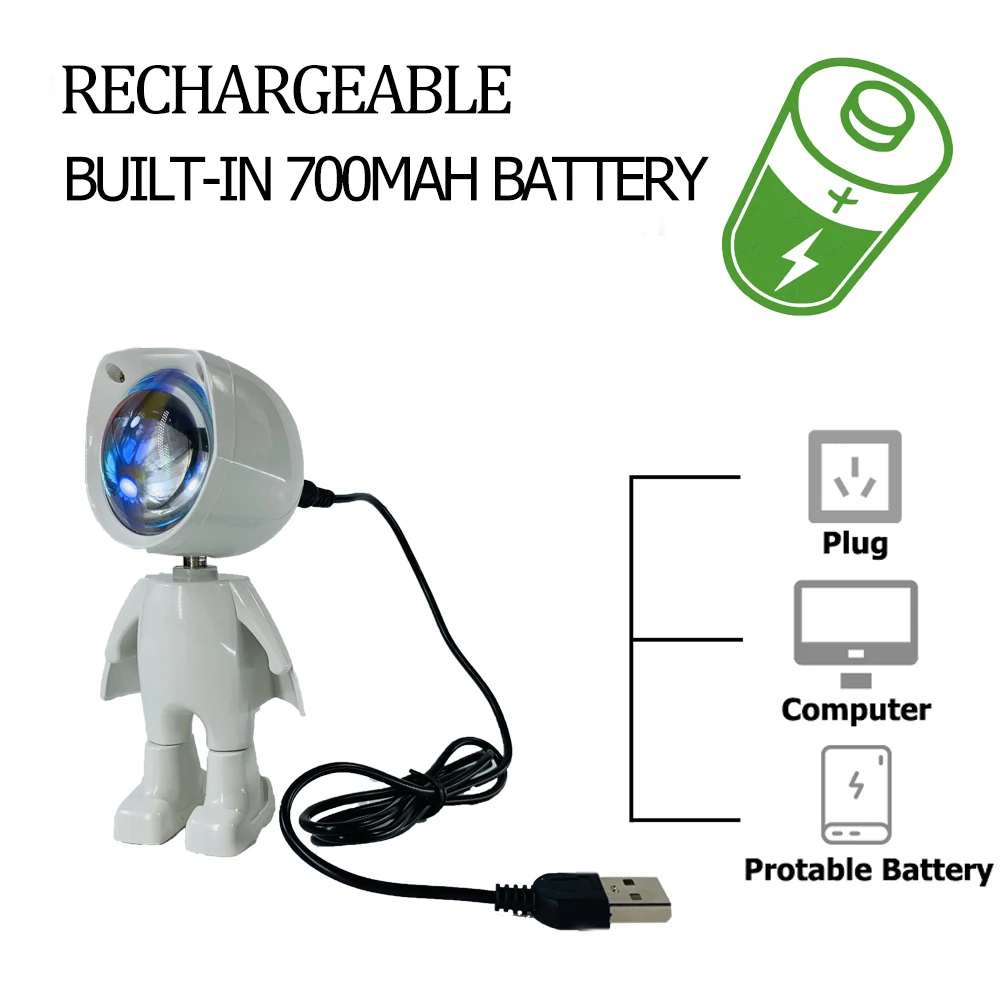USB Rainbow Sunset Цвет проектор светодиодный Ночной светильник солнечный вечерние