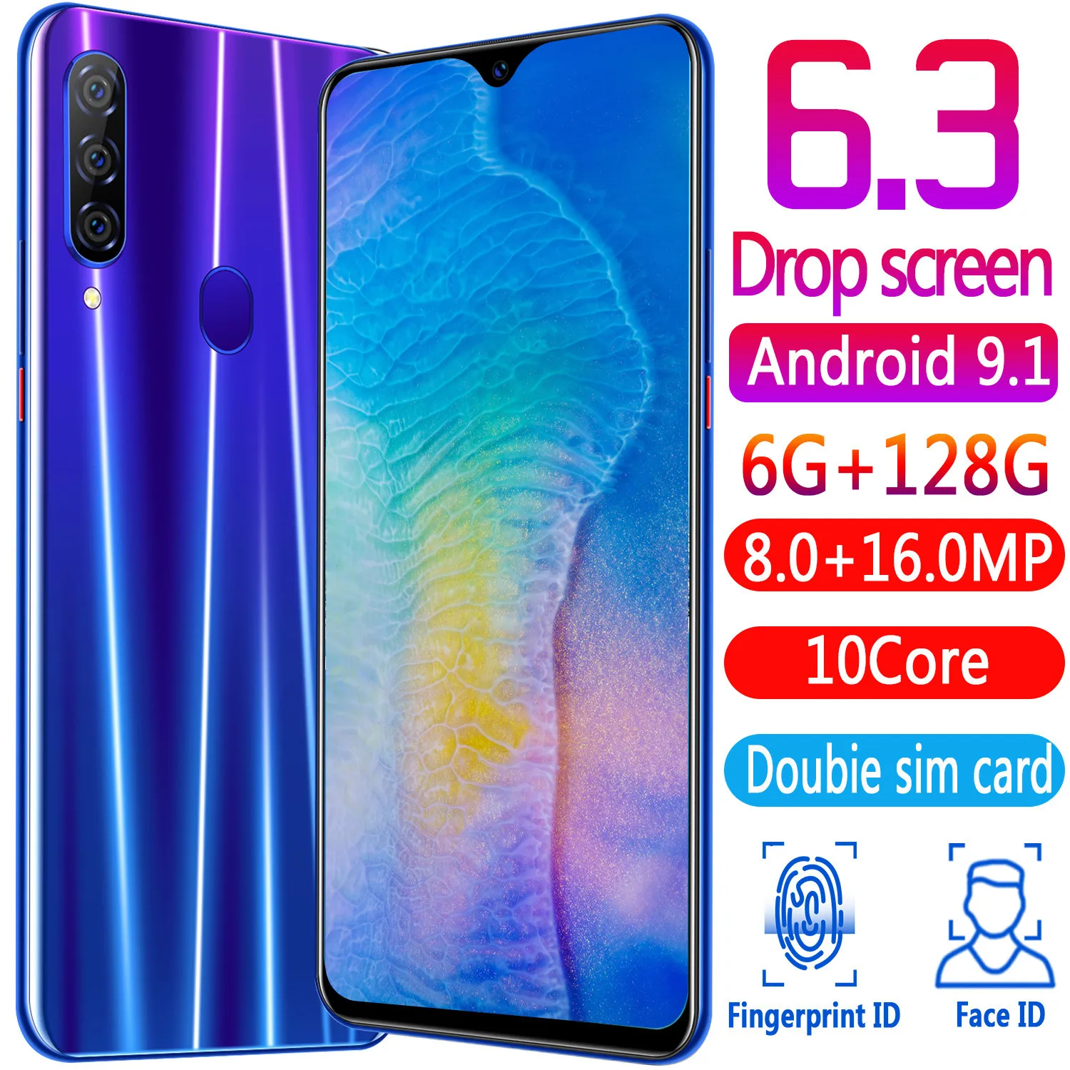Смартфон P35 MTK6595 6 3 дюймовый FHD мобильный телефон 1080*2320 3G разблокированный