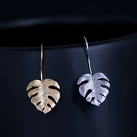 vla real 925 silver creative design exquisite montera earrings womens fashion handmade leaf earrings jewelry accessories