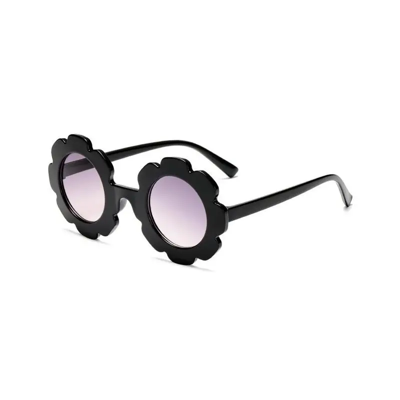 1 шт. детские солнцезащитные очки в круглой оправе с лепестками из мультфильмов