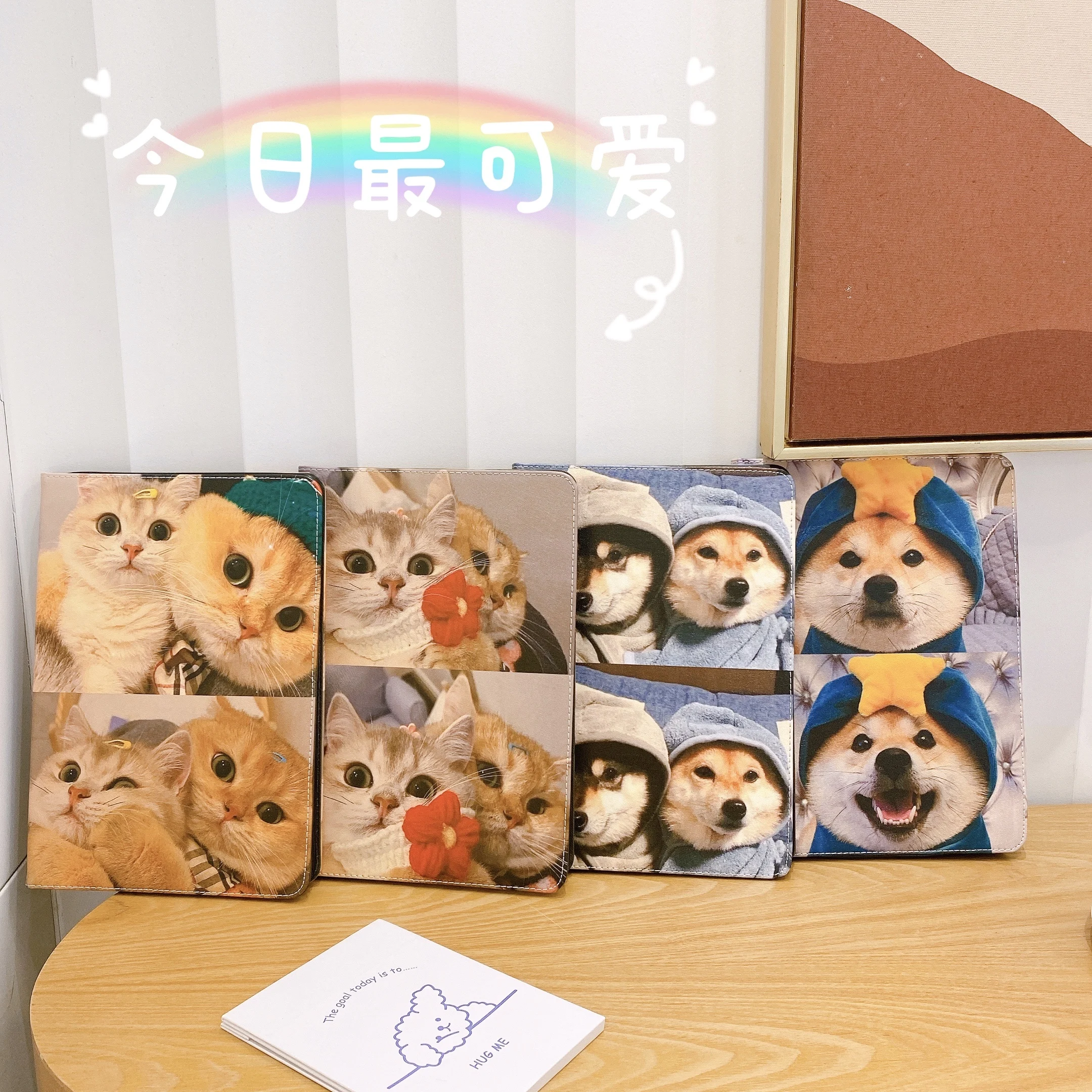 

Чехол Ecare для iPad Mini1, 2, 3, 4, 5, Air 2 Pro 9,7, милая кошка, собака, искусственная кожа 2018, 5th, 6th, 7th Gen 10,2, мягкий ConPortamatite