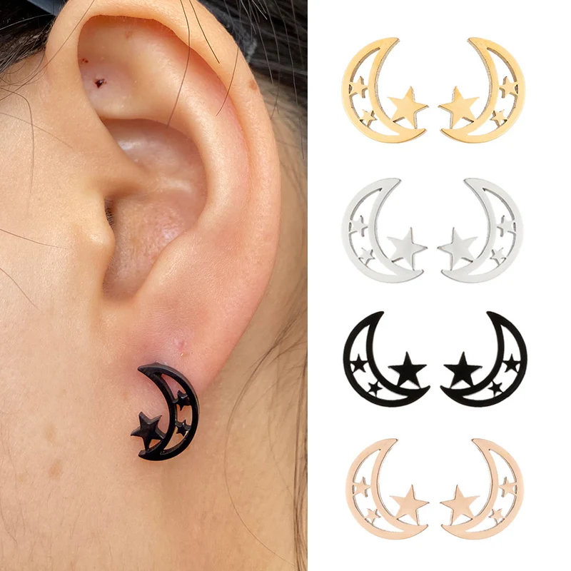 Женские серьги-гвоздики в виде цветка маргаритки из нержавеющей стали |