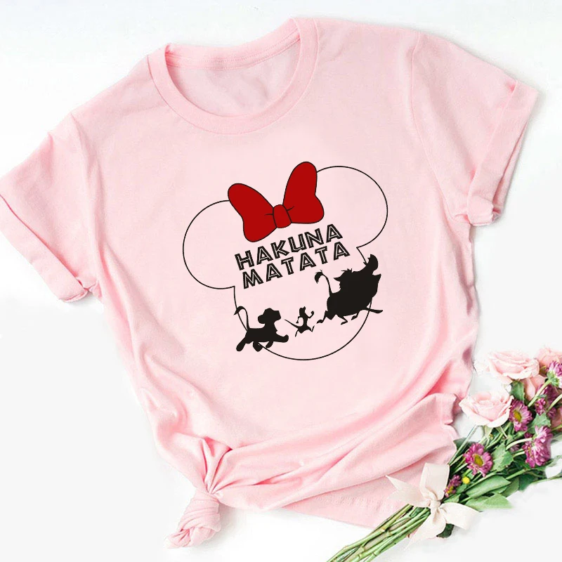 

Модная женская футболка с коротким рукавом и графическим принтом из мультфильма Disney, женская футболка в стиле Харадзюку 90-х, одежда с графич...