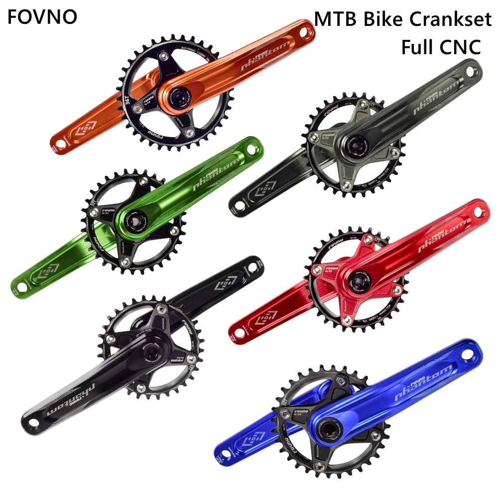 

FOVNO Mountain Bike Full CNC Crankset GXP to 104 BCD Crank Arm 170/175mm Bottom Bracket 32/34/36/38T Chainring for Shimano, SRAM