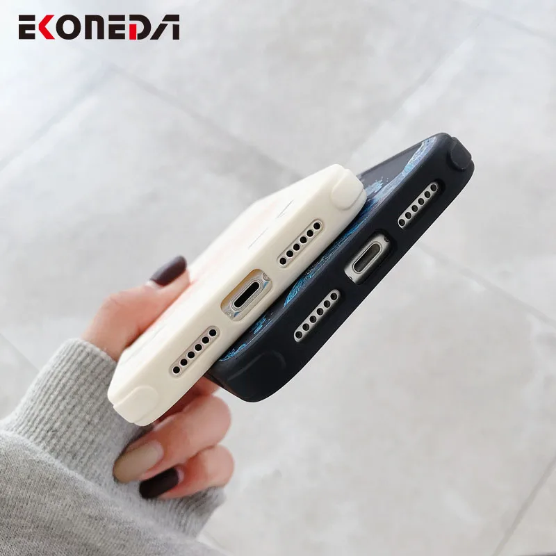 

EKONEDA Chinese Dragon Case For iPhone XR X 11 12 Pro XS Max 7 8 Plus SE 2020 Case Protective Silicone Soft TPU Back Cover