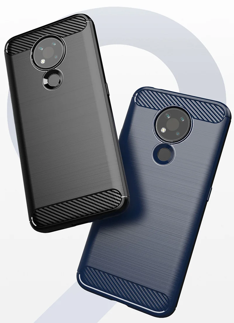 Углеродное волокно для Nokia 3 4 2 5 8 чехол из закаленного стекла мягкая Броня ТПУ
