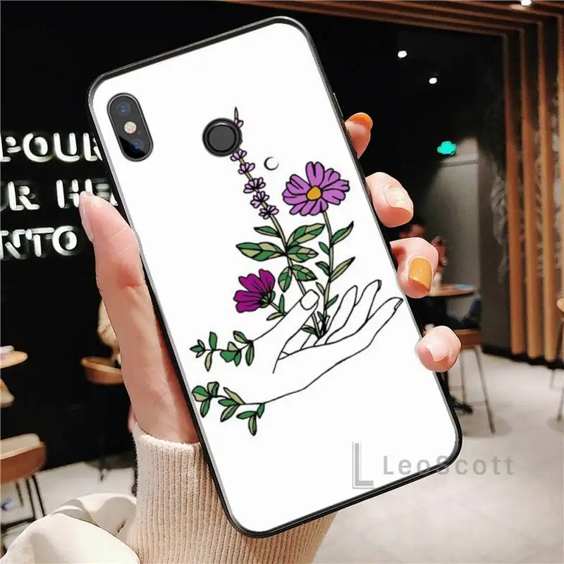 

Aesthetic Flower Art Phone Case For Xiaomi Redmi Note 4 4x 5 6 7 8 pro S2 PLUS 6A PRO