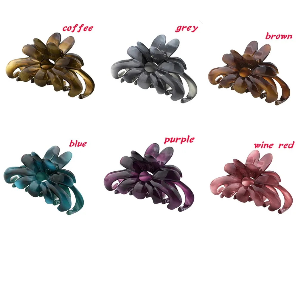 

Hot Sale Hair Claw Crabs For Women Popular Transparent Plastic Crab For Hair Ponytail Catching Clamps Disc Hair Styling Tool