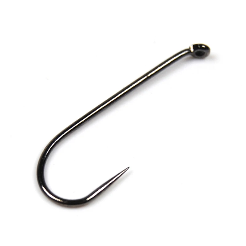 25 шт./лот Премиум барблс муха связывая Нимфа крюк Стример Летать крючки черный