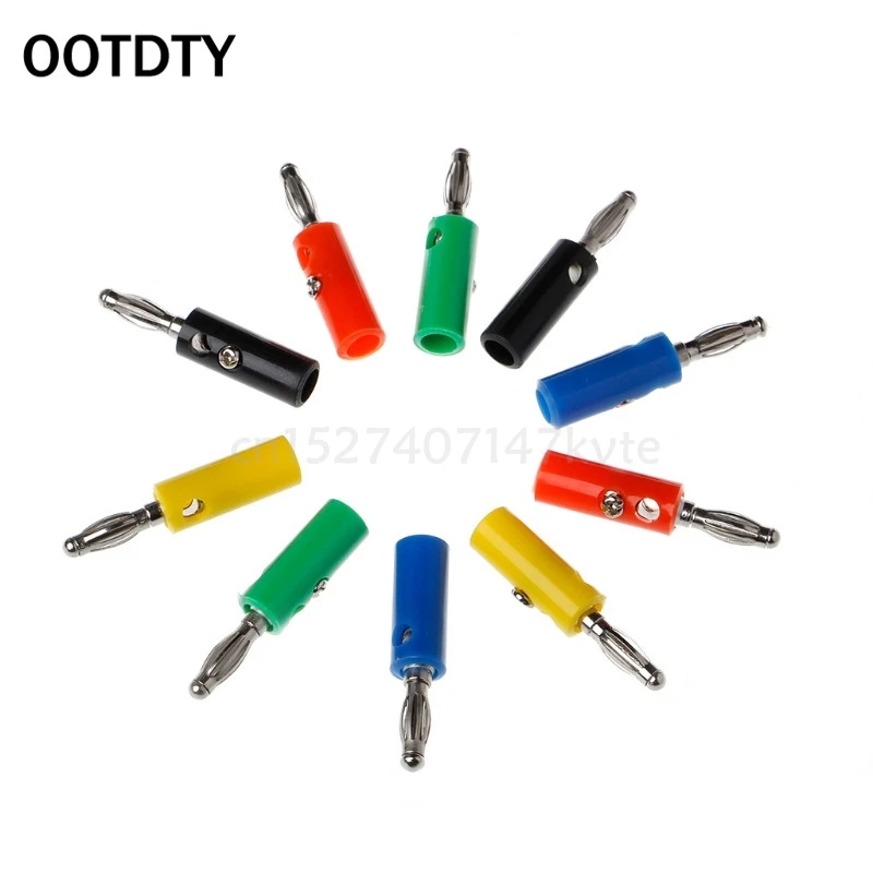 5 видов цветов провод аудио динамик кабель Разъем типа &quotбанан&quot 4 мм Разъемы