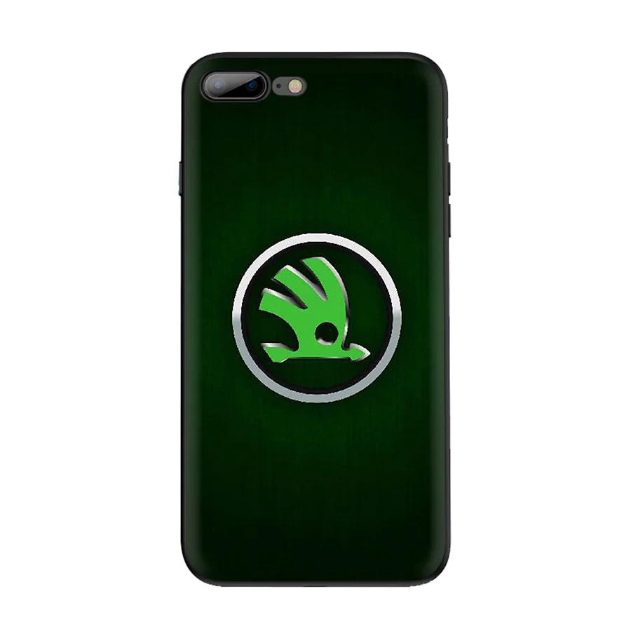 Skoda Автомобильный логотип мягкий Чехол из ТПУ для мобильного телефона для i6 6s 7 8 Plus i11 Pro X XR XS Max XR 5 5S SE - Цвет: B9