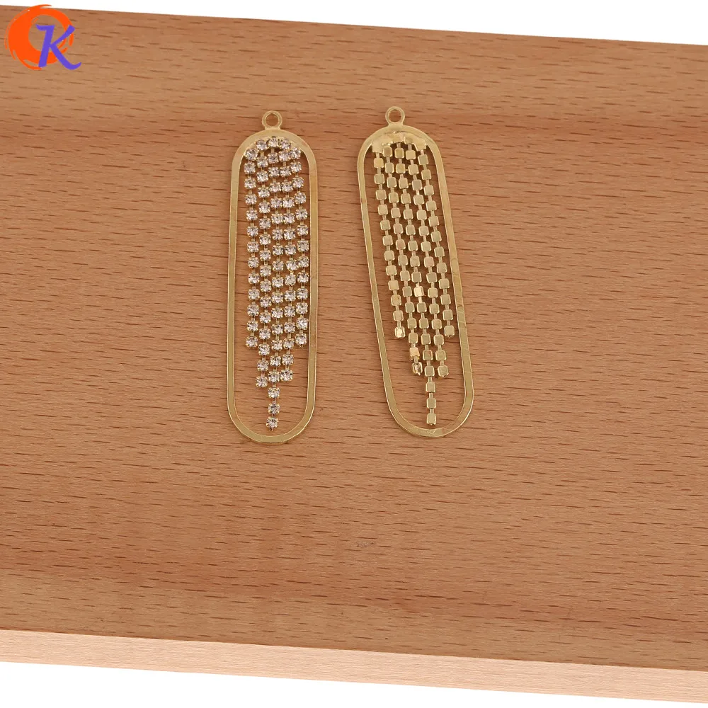 

Cordial Design 40Pcs Jewelry Accessories/Earrings Connectors/Geometry Shape/Rhinestone Claw Chain/Hand Made/DIY Jewelry Making