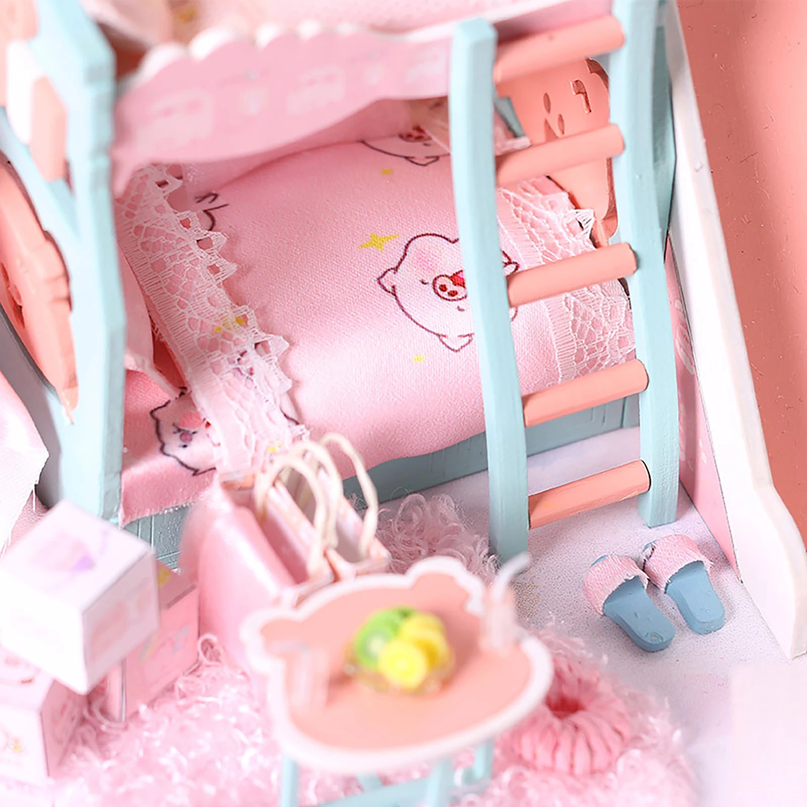 

Doll House Piggy Home Doll House Miniatures Arts and Crafts DIY Kits for Kids Doll House Furniture for Dolls Gifts for Girls